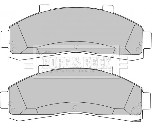 BORG & BECK Комплект тормозных колодок, дисковый тормоз BBP1644